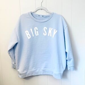 JCrew Big Sky Sweatshirt Scoop Crew Neck French Terry Pale Blue Boxy Fit XXL